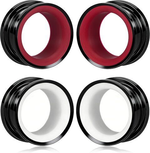 4PCS Stainless Steel Ear Gauges 0G(8mm) - 3/4"(19mm) Screw Back Ear Tunnels Double Flared Ear Expanders for Stretched Ears Body Jewelry Set for Men & Women in Saudi Arabia