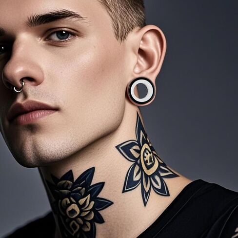 4PCS Stainless Steel Ear Gauges 0G(8mm) - 3/4"(19mm) Screw Back Ear Tunnels Double Flared Ear Expanders for Stretched Ears Body Jewelry Set for Men & Women in Saudi Arabia