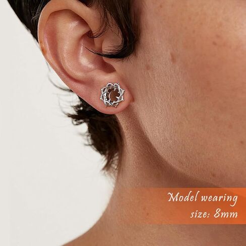 2PCS 316L Stainless steel Ear Gauges Crown of thorns Ear Tunnels 0g to 16mm Flared Screw Fit Ear Tunnel and Plugs Expander Stretcher Body Piercing Jewelry in Saudi Arabia
