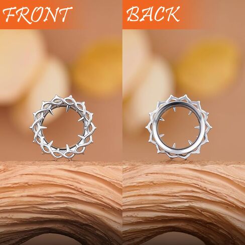 2PCS 316L Stainless steel Ear Gauges Crown of thorns Ear Tunnels 0g to 16mm Flared Screw Fit Ear Tunnel and Plugs Expander Stretcher Body Piercing Jewelry in Saudi Arabia