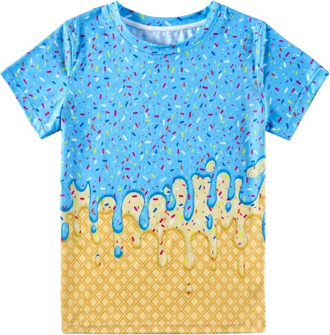 Move Dance Boys T-Shirts Ice Cream Crewneck Short Sleeve Summer Graphic Tees Top in Saudi Arabia