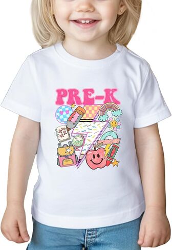 Boys Kindergarten Shirt for Kids Toddler Girls Prek Graduation T-Shirts Tops Graphic Tee Short Sleeve 2-6Y in Saudi Arabia