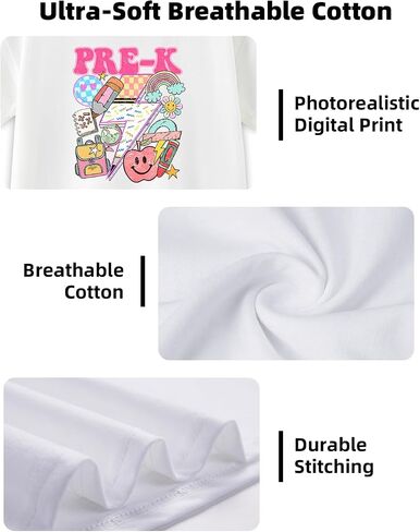 Boys Kindergarten Shirt for Kids Toddler Girls Prek Graduation T-Shirts Tops Graphic Tee Short Sleeve 2-6Y in Saudi Arabia