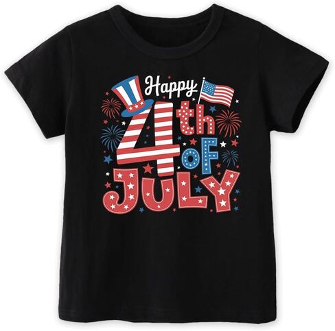 Boys 4th of July Shirt Girls Kids 250 Anniversary USA Shirts 1776 American Flag T-Shirt Toddler Patriotic 2T-8T in Saudi Arabia