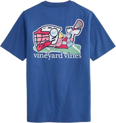 تي شيرت Vineyard Vines للأولاد الصغار ذو أكمام قصيرة من Lacrosse Whale in Kuwait