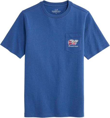 تي شيرت Vineyard Vines للأولاد الصغار ذو أكمام قصيرة من Lacrosse Whale in Kuwait