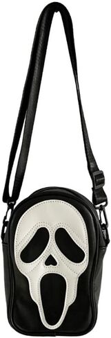 Funny Skull Face Crossbody Shoulder Bag Tote Bag, Soft PU Leather Mobile Phone Small Crossbody Bag Zip Purses in Kuwait