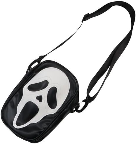 Funny Skull Face Crossbody Shoulder Bag Tote Bag, Soft PU Leather Mobile Phone Small Crossbody Bag Zip Purses in Kuwait