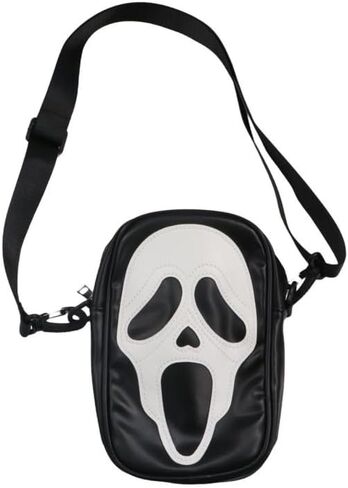 Funny Skull Face Crossbody Shoulder Bag Tote Bag, Soft PU Leather Mobile Phone Small Crossbody Bag Zip Purses in Kuwait
