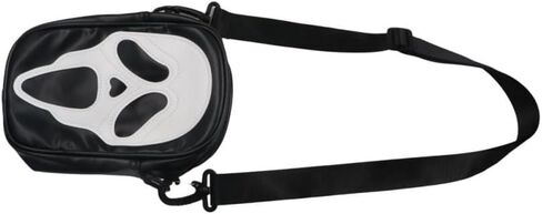Funny Skull Face Crossbody Shoulder Bag Tote Bag, Soft PU Leather Mobile Phone Small Crossbody Bag Zip Purses in Kuwait