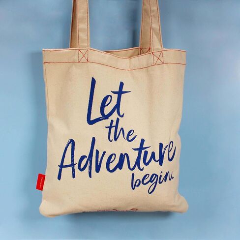 Half Moon Bay Travel Tote Handbag, 13.5 x 15 Inch Recycled Cotton, Iconic Paddington Bear Let the Adventure Begin in Saudi Arabia