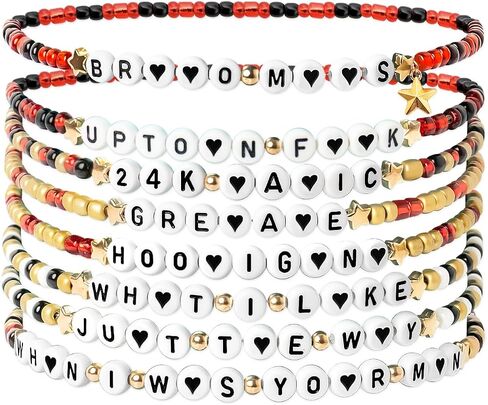 Bruno Merch Beaded Bracelet 8PCS, Stackable Bracelets Inspired By Concert for Fans with Letter Beads, Unisex Stretch Bracelets Jewelry for Concert & Daily Outfit in Saudi Arabia
