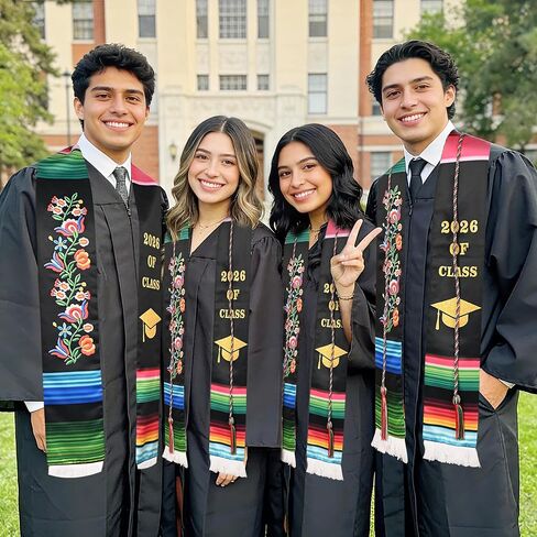 Class of 2026 Mexican Graduation Stole Sash Honor Cords, Hispanic Printed Mexico Graduation stole in Saudi Arabia
