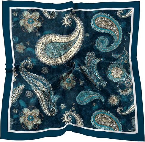 Scarf Silk Feeling Square Satin Headscarf Hair Wrap Bandana 27.5 Inches Trendy Aesthetic Cute Decoration Women Girls in Saudi Arabia