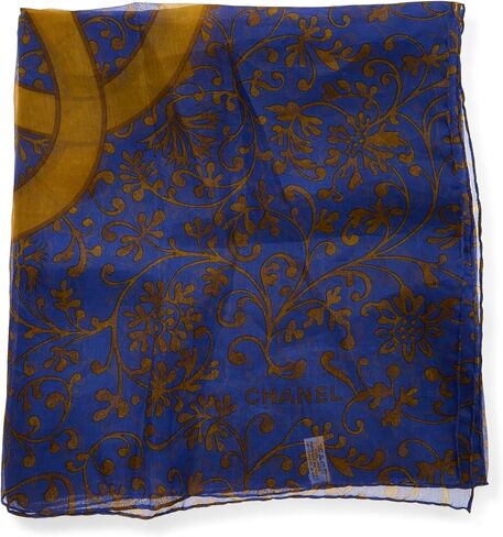 CHANEL Pre-LovedCC' Silk Scarf, Blue in Saudi Arabia