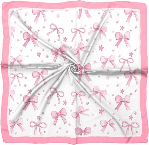 Silk Feeling Scarf 27.5 Inches Satin Head Hair Large Square Wrap Bandanas Scarves Cute Aesthetic for Women Girls in Saudi Arabia