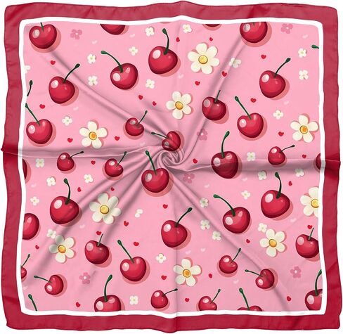 Silk Feeling Scarf 27.5 Inches Satin Head Hair Large Square Wrap Bandanas Scarves Cute Aesthetic for Women Girls in Saudi Arabia