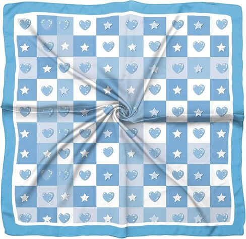Silk Feeling Scarf 27.5 Inches Satin Head Hair Large Square Wrap Bandanas Scarves Cute Aesthetic for Women Girls in Saudi Arabia