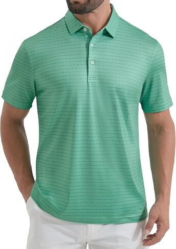 Polo Shirts for Men Moisture Wicking Golf Shirts Print Short Sleeve Dry Fit Sports Men's Polo Shirts in Saudi Arabia