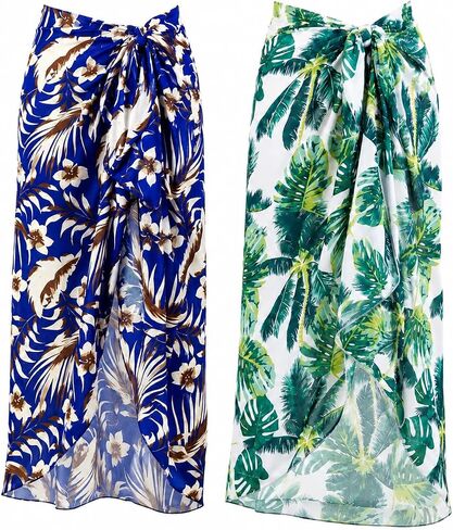 Women Sheer Beach Sarong One Size Swimsuit Coverups Chiffon Long Bikini Wraps Sheer Beach Bathing Suit Cover Up in Saudi Arabia