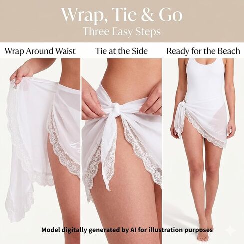 Bride to Be Embroidered Sarong, White Lace Bachelorette Party Cover Up, Sheer Bridal Beach Skirt for Bride, Tie Waist Swimsuit Wrap for Honeymoon, Wedding Pool Party, Bridal Shower Gift in Saudi Arabia