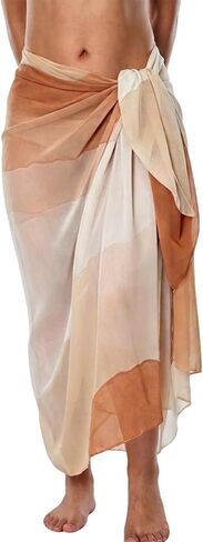 Beach Sarong for Women – Lightweight Sheer Chiffon Wrap Skirt, Bikini Cover Up, Summer Beachwear in Kuwait