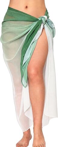 Beach Sarong for Women – Lightweight Sheer Chiffon Wrap Skirt, Bikini Cover Up, Summer Beachwear in Kuwait