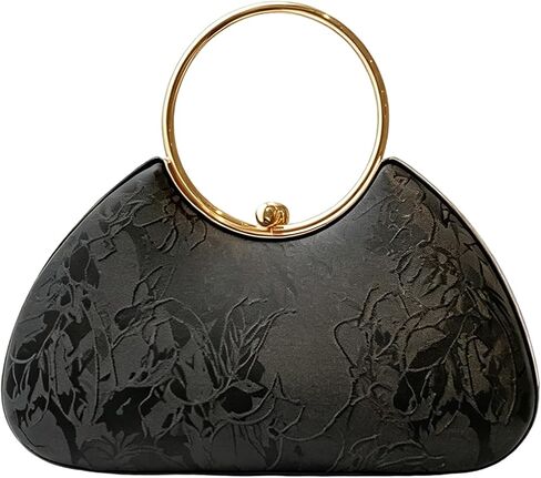 2026 Embroidered Floral Clutch for Women Elegant Flower Evening Bag Cute Round-handle Formal Purse For Wedding in Saudi Arabia