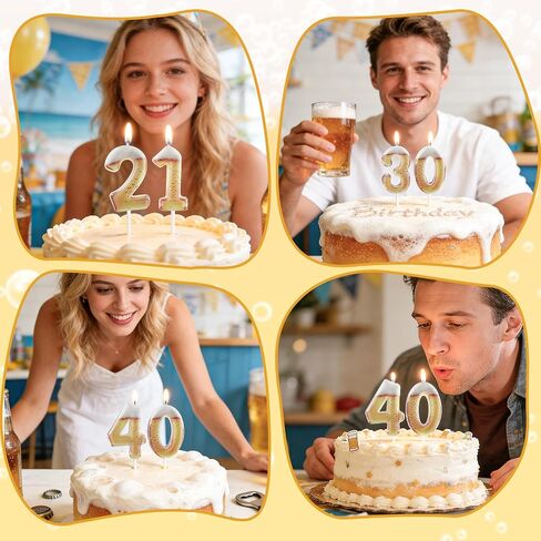 Printed Beer Themed 21st Birthday Candles for Cake, Funny Number 21 Candle for Birthday Decorations, Beer Design Cake Decorations for Women Men Beer Lover Birthday Party Anniversary in Saudi Arabia