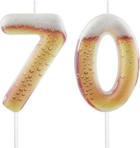 Printed Beer Themed 21st Birthday Candles for Cake, Funny Number 21 Candle for Birthday Decorations, Beer Design Cake Decorations for Women Men Beer Lover Birthday Party Anniversary in Saudi Arabia