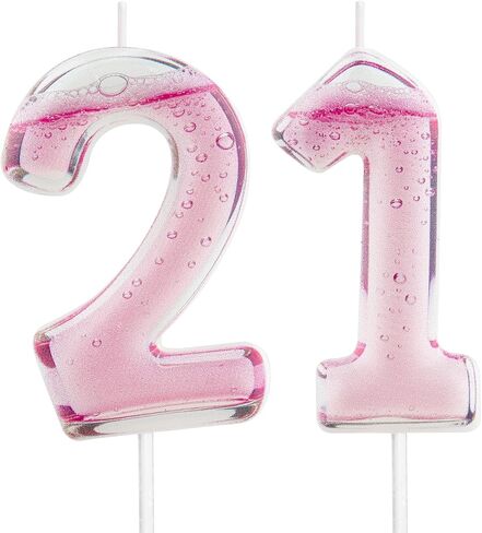 Printed Beer Themed 21st Birthday Candles for Cake, Funny Number 21 Candle for Birthday Decorations, Beer Design Cake Decorations for Women Men Beer Lover Birthday Party Anniversary in Saudi Arabia