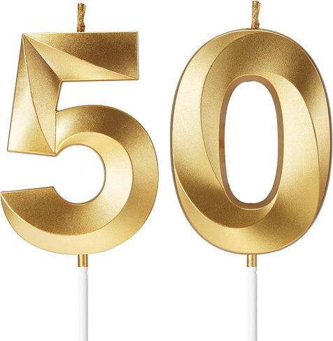 30th Birthday Number Candles, 3D Stereo Thirtieth Cake Topper for Birthday, Wedding, Anniversary & Party Decor (30, Gold) in Saudi Arabia