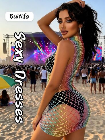 Buitifo Women Swimming Cover Up Summer Mini Sexy Dress Nightwear in Kuwait