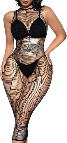 Buitifo Women Swimming Cover Up Summer Mini Sexy Dress Nightwear in Kuwait
