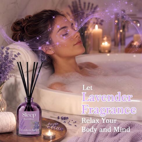STRN Reed Diffuser Sets, Lavender Scented Oil Diffuser, Summer Fragrance Reed Diffuser with 24 Sticks, 200ml(6.8 Fl.oz), 4 Scents Long-Lasting Air Freshener for Bedroom Bathroom Home Décor in Saudi Arabia