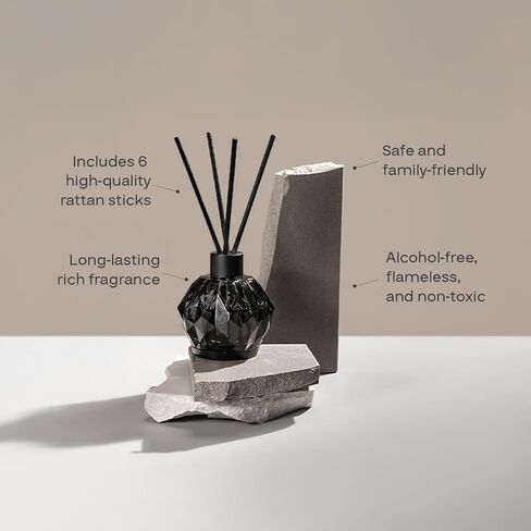AromaPlan Reed Diffuser, Minty Eucalyptus Scent Diffuser (8.45 fl oz, 250ml)- Luxury Reed Diffusers Set for Home- Includes Reed Diffuser Sticks & Fragrance Oil in Glass Bottle in Saudi Arabia