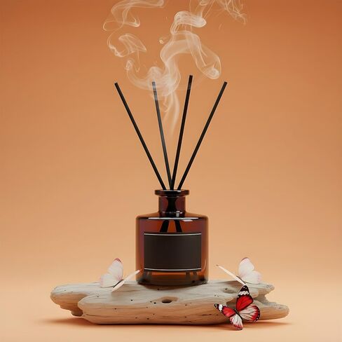 200 PCS Reed Diffuser Sticks, 7 Inch Black Fibre Reeds for Diffusers, Diffuser Replacement Sticks, Fragrance Stick Refill Essential Oil Stick for Home, Bathroom and Office in Saudi Arabia