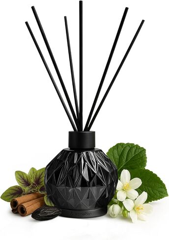 AromaPlan Reed Diffuser, Minty Eucalyptus Scent Diffuser (8.45 fl oz, 250ml)- Luxury Reed Diffusers Set for Home- Includes Reed Diffuser Sticks & Fragrance Oil in Glass Bottle in Saudi Arabia