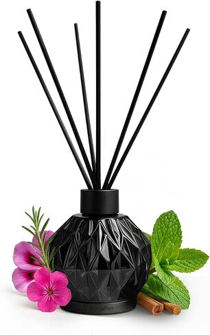 AromaPlan Reed Diffuser, Minty Eucalyptus Scent Diffuser (8.45 fl oz, 250ml)- Luxury Reed Diffusers Set for Home- Includes Reed Diffuser Sticks & Fragrance Oil in Glass Bottle in Saudi Arabia