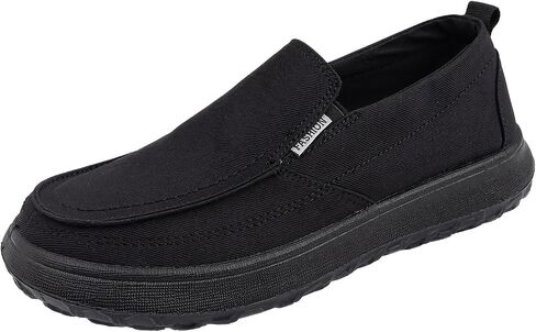 Men Boat Shoes Slip On Walking Casual Shoes Wide Work Non Slip Canvas Soft Sneakers Vintage Flat Comfort Outdoor in Saudi Arabia