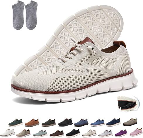 Ultra Comfortable Orthopedic Walking Shoes for Men & Women – Breathable Mesh, Wide Toe Box, Lightweight Slip-On Casual Oxfords Dress Sneakers for Work, Travel & Everyday in Kuwait