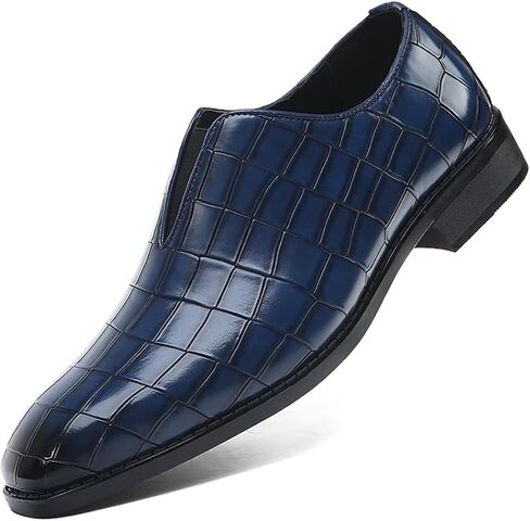 Men's Retro Dress Slip-on Loafers Business Casual Formal Leather Shoes for Men in Saudi Arabia