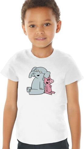 Elephant & Piggie with Logo Kids T Shirt for Youth Toddler Boys and Girls in Saudi Arabia