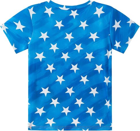 July 4th Boys Girls Patriotic Shirt Kids Memorial Day American Flag Tees Tops 4-10 Years in Saudi Arabia