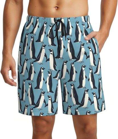 Mens Swim Trunks - Casual Beach Shorts for Men Mesh Lining Athletic Shorts with Drawstring and Pockets in Kuwait