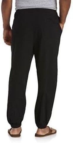 Harbor Bay by DXL Men's Big and Tall Cinched-Hem Jersey Pants in Kuwait