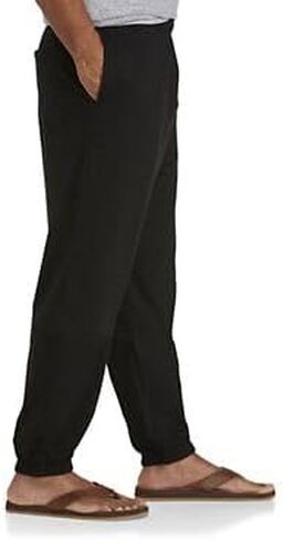 Harbor Bay by DXL Men's Big and Tall Cinched-Hem Jersey Pants in Kuwait