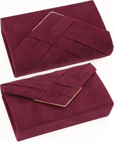 Women's Velvet Clutch Evening Bag Purses for Women Formal Chain Shoulder Handbag in Saudi Arabia