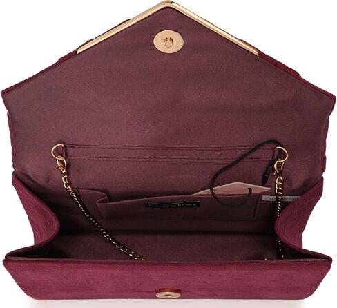 Women's Velvet Clutch Evening Bag Purses for Women Formal Chain Shoulder Handbag in Saudi Arabia