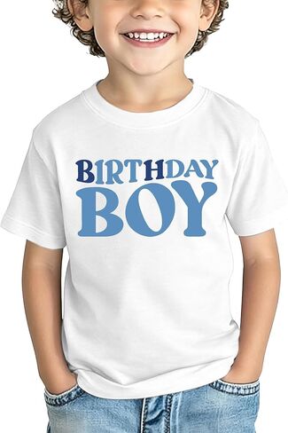 Toddler Birthday Boy Shirt Boys Happy Birthday Gifts Shirts B-Day Party Tee Tops 3th 4th 5th 6th 7th in Saudi Arabia